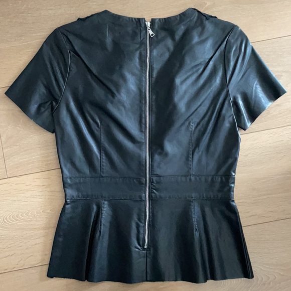 Black Leater Top- Sandra Augelazzi - Picture 3 of 7